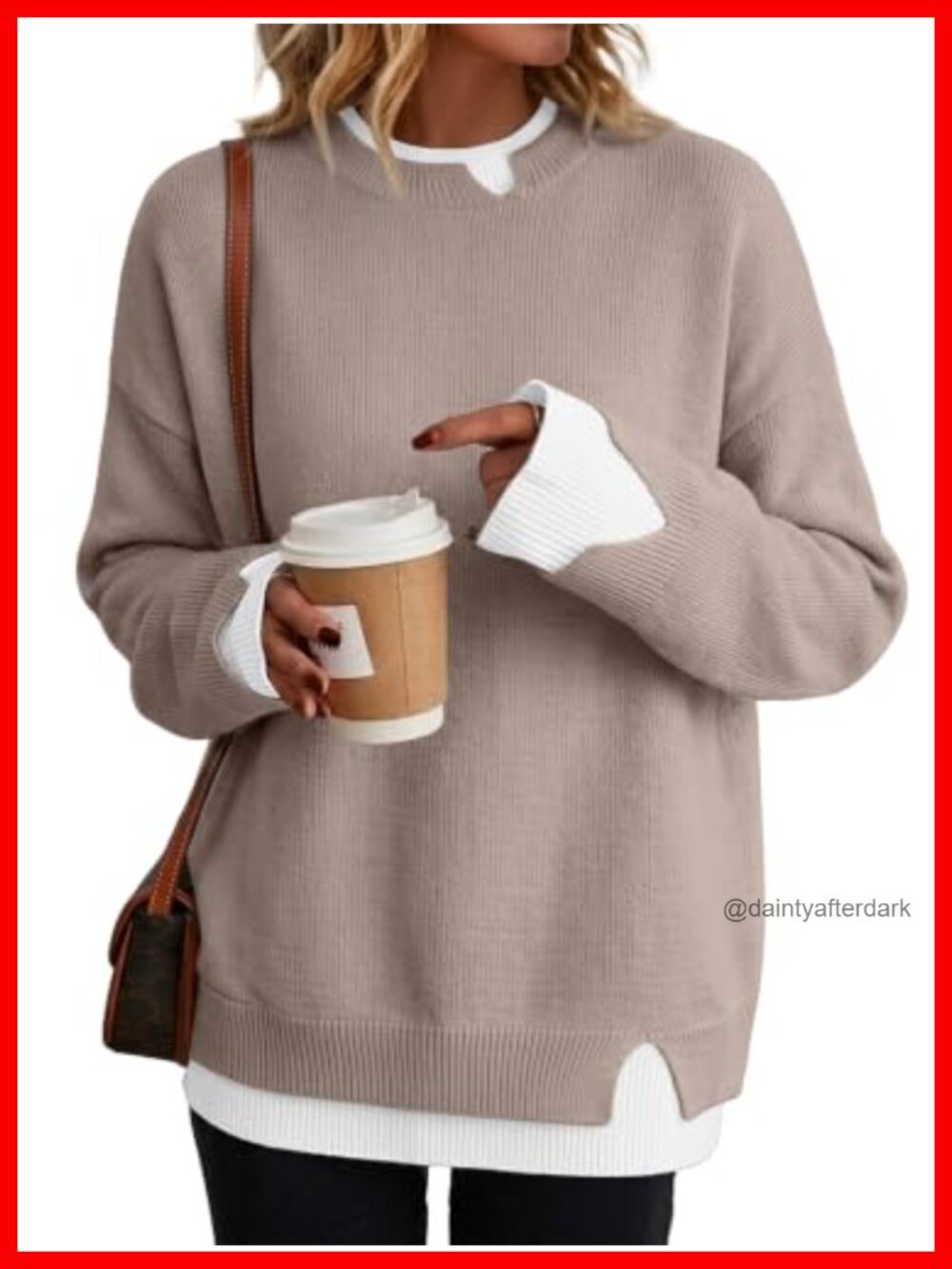 Women's Oversized Sweater Fall Fashion Teacher Outfits